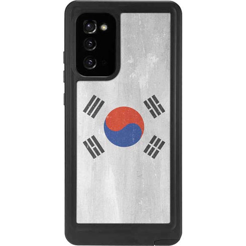 South Korean Flag Distressed Galaxy Note20 5G Waterproof Case